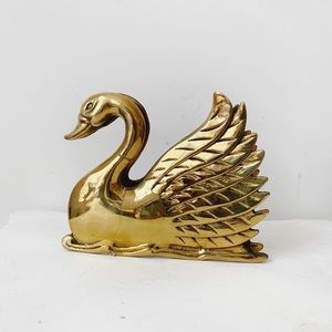 brass swan door knocker